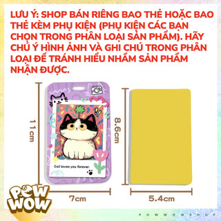 Bao Đựng Thẻ Nhân Viên Nhựa ABS Phong Cách Nhân Vật Hoạt Hình Mèo Cat Painting Colorful Pastel Cute