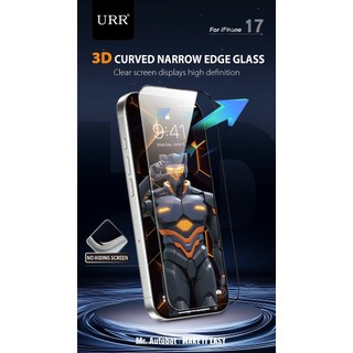 Kính cường lực URR 3D Master trong suốt viền mỏng bo cong Không Lẹm màn cho iPhone 17 16 15 14 Pro Max /Pro/Plus/Air