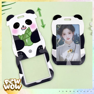 Bao Đựng Thẻ Nhân Viên Nhựa ABS Tai Gấu Phong Cách Nhân Vật Hoạt Hình Panda Cartoon Cute