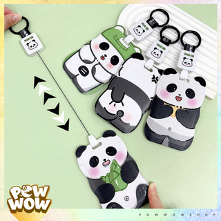 Bao Đựng Thẻ Nhân Viên Nhựa ABS Tai Gấu Phong Cách Nhân Vật Hoạt Hình Panda Cartoon Cute