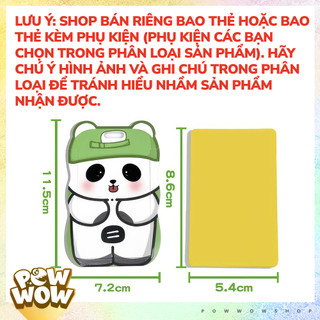 Bao Đựng Thẻ Nhân Viên Nhựa ABS Tai Gấu Phong Cách Nhân Vật Hoạt Hình Panda Cartoon Cute