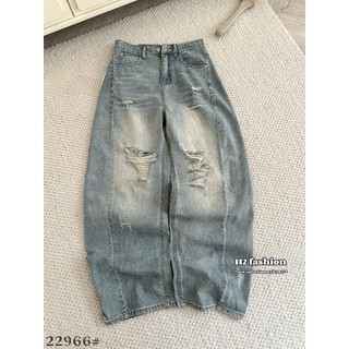 Quần Jean Suông Nữ Rách Đùi Ống Rộng Lưng Cao QCCC Cao Cấp