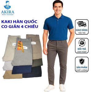 Quần Kaki Nam Hàn Quốc Cao Cấp, Dáng Ôm Đứng Sang Trọng Thanh Lịch Chất Vải Co Giãn Dày Dặn