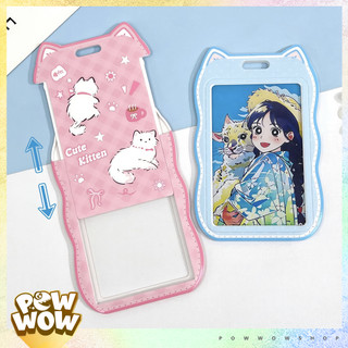 Bao Đựng Thẻ Nhân Viên Nhựa ABS Tai Mèo Phong Cách Nhân Vật Hoạt Hình Cat Cartoon Pastel Cute
