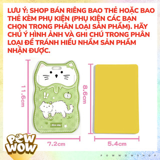 Bao Đựng Thẻ Nhân Viên Nhựa ABS Tai Mèo Phong Cách Nhân Vật Hoạt Hình Cat Cartoon Pastel Cute