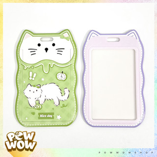 Bao Đựng Thẻ Nhân Viên Nhựa ABS Tai Mèo Phong Cách Nhân Vật Hoạt Hình Cat Cartoon Pastel Cute
