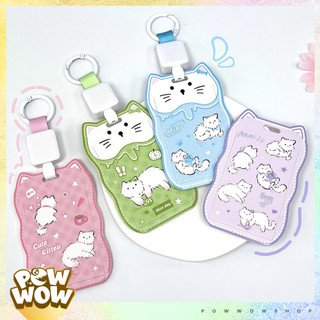 Bao Đựng Thẻ Nhân Viên Nhựa ABS Tai Mèo Phong Cách Nhân Vật Hoạt Hình Cat Cartoon Pastel Cute