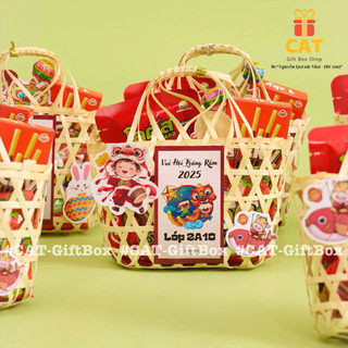 🎁 Giỏ Quà Trung Thu Tre Đan – Quà Tết Thiếu Nhi Đáng Yêu- Quà Trung thu ý nghĩa , túi quà nhỏ trung thu , túi đan tre