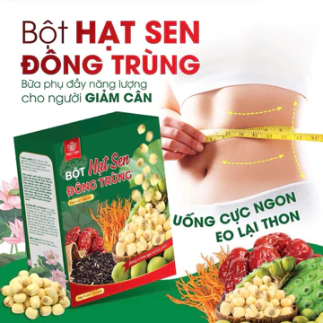 Bột Hạt Sen Đông Trùng - Dành Cho Người Ăn Chay, Ăn Kiêng, Chế Độ Ăn Thực Dưỡng | Mầm Lành Official