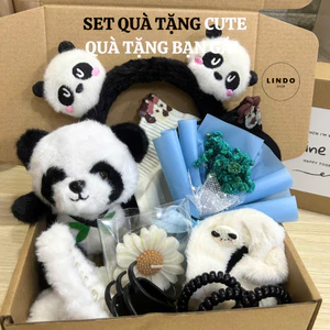 Set Quà Sinh Nhật Gấu Trúc LINDO, Quà Tặng Hot Trend 14/2, 8/3, 20/10, Dịp Đặc Biệt