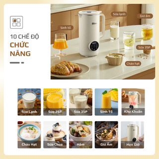 [1.2L] Máy Làm Sữa Hạt Mini OLIVO CB1200 – 10 Chức Năng, Xay Nấu Đa Năng, Chống Trào, Inox Cường Lực