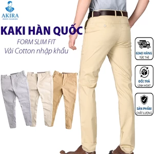 Quần Kaki Nam Đẹp Hàn Quốc Co Giãn Cao Cấp-Quần Kaki Nam Ống Côn Trẻ Trung Năng Động