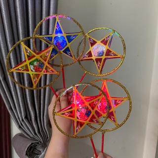 Combo 5 đèn Sao mini khung nhựa cán cầm dính liền