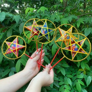 Combo 5 đèn Sao mini khung nhựa cán cầm dính liền