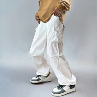 Quần Túi Hộp nam, nữ chất Kaki Có Dây Rút vải mịn, Quần dài kaki suông ống rộng Unisex K1