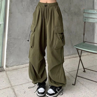 Quần Túi Hộp nam, nữ chất Kaki Có Dây Rút vải mịn, Quần dài kaki suông ống rộng Unisex K1