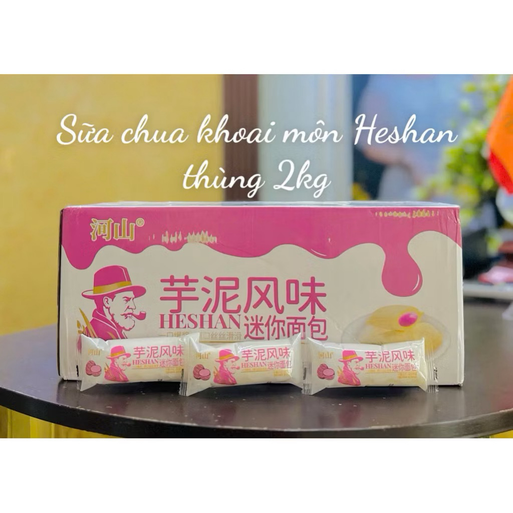 Bánh sữa chua Ông già Heshan/Horsh/mix vị (thùng 40cái +tặng 2c)