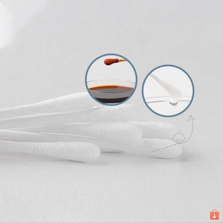 Combo 5 hộp tăm bông Vcool 200 que cho bé sơ sinh trẻ em thân giấy an toàn #A247