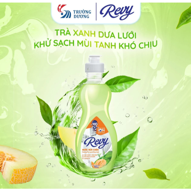 Nước Rửa Chén REVY - Làm Sạch Nhanh, Hiệu Quả, Công nghệ I-ON đột phá | Chai 400g, 800g, 3.8kg