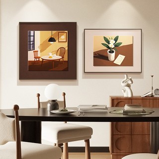 Set 2 tranh hình vẽ trừu tượng treo tường  BH155 - Tranh treo decor, trang trí quán cafe, nhà ở, quán ăn, nhà hàng