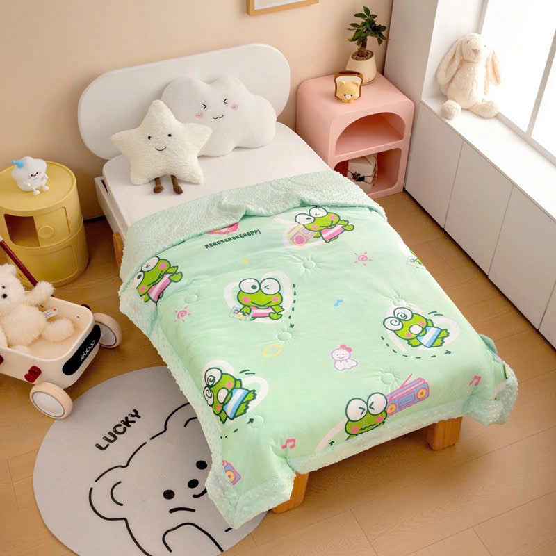 Chăn Đũi Poly Cotton Cho Bé TOPAZ Nhập Khẩu Họa Tiết Cute Siêu Mềm Mịn Cho Bé Giao Màu Ngẫu Nhiên
