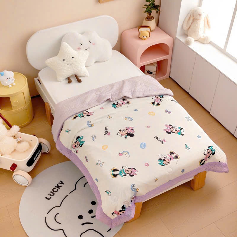 Chăn Đũi Poly Cotton Cho Bé TOPAZ Nhập Khẩu Họa Tiết Cute Siêu Mềm Mịn Cho Bé Giao Màu Ngẫu Nhiên