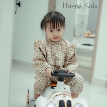Bộ Nhung Tăm Mềm Mịn Vintage Cho Bé Gái 5-16Kg Liena'S Closet