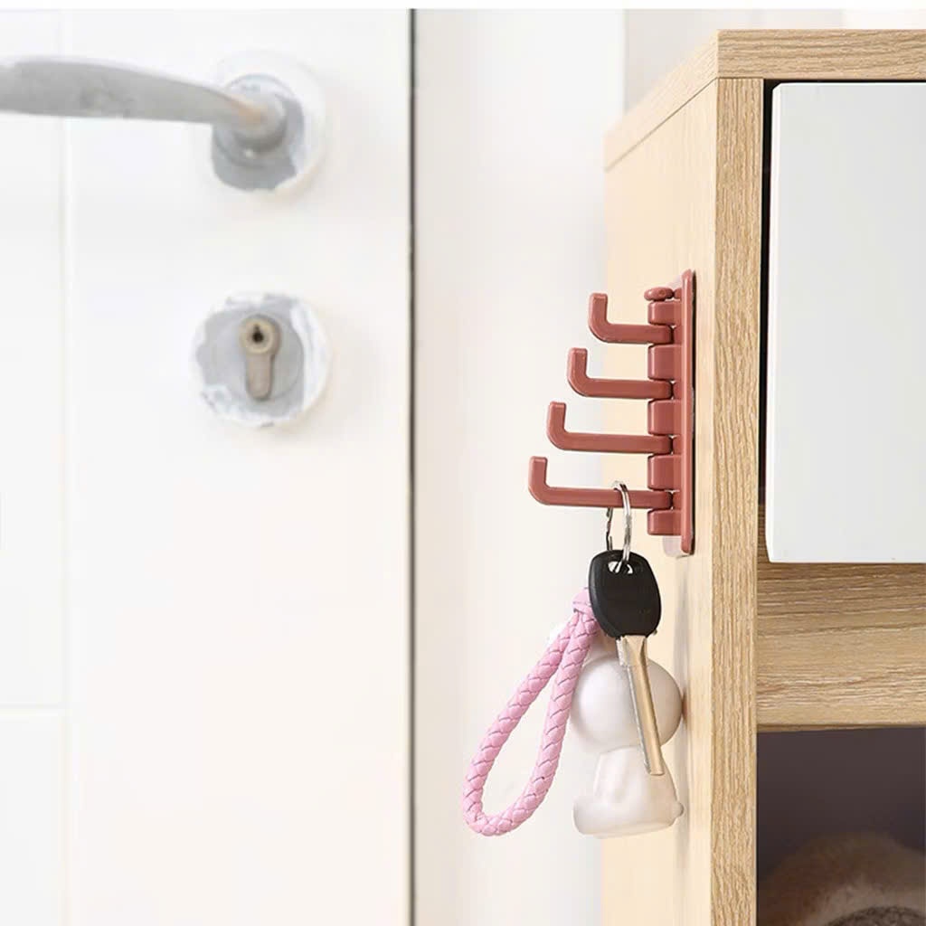 Móc Dán Tường 4 Nhánh Có Thể Xoay 180 Độ