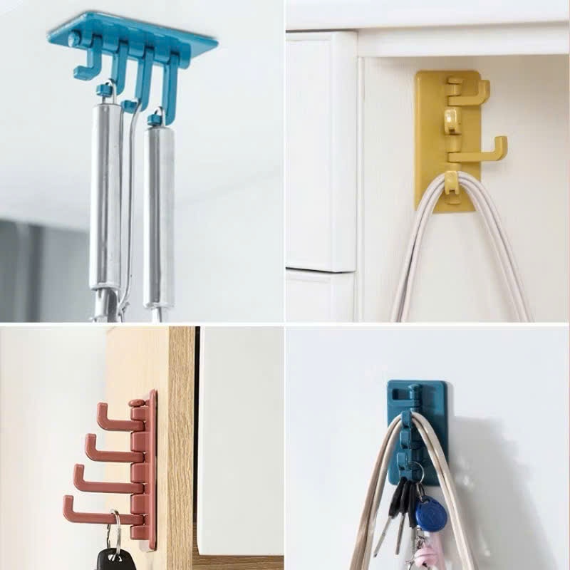 Móc Dán Tường 4 Nhánh Có Thể Xoay 180 Độ