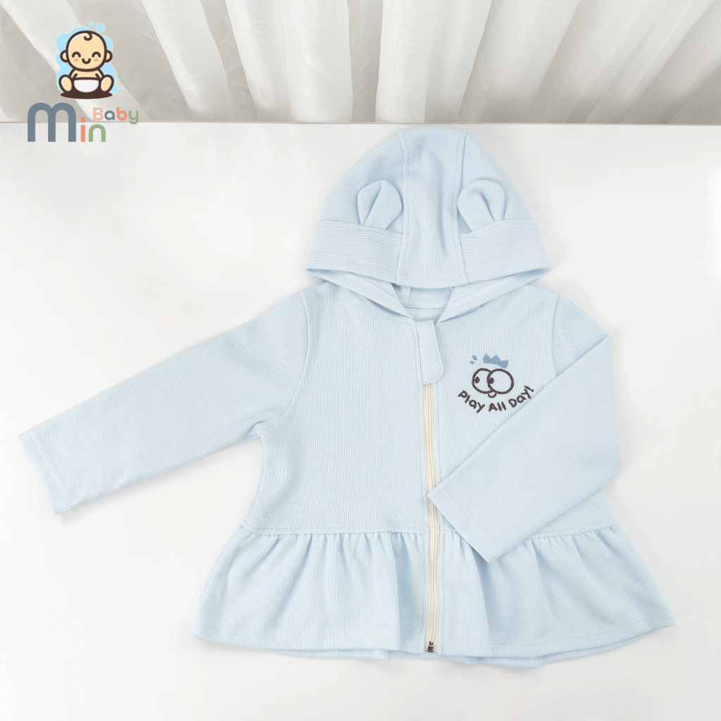 Áo Khoác Cho Bé Gái Vải Cotton Siêu Lành Tính,Ấm Áp Và Mềm Mại - Hàng Chính Hãng MIn0223