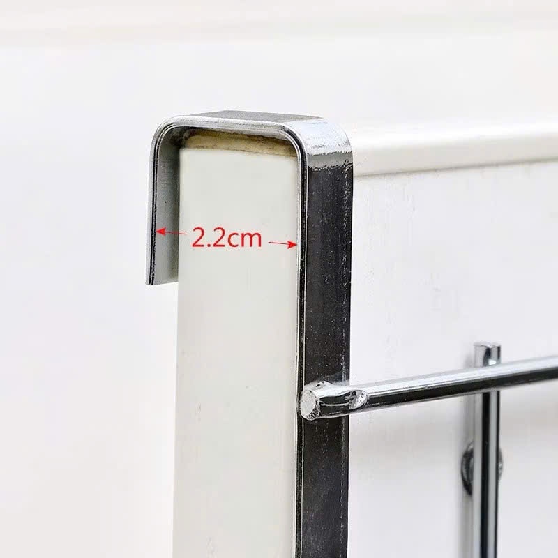 Thanh inox 5 móc treo cửa tủ đa năng tiết kiệm diện tích