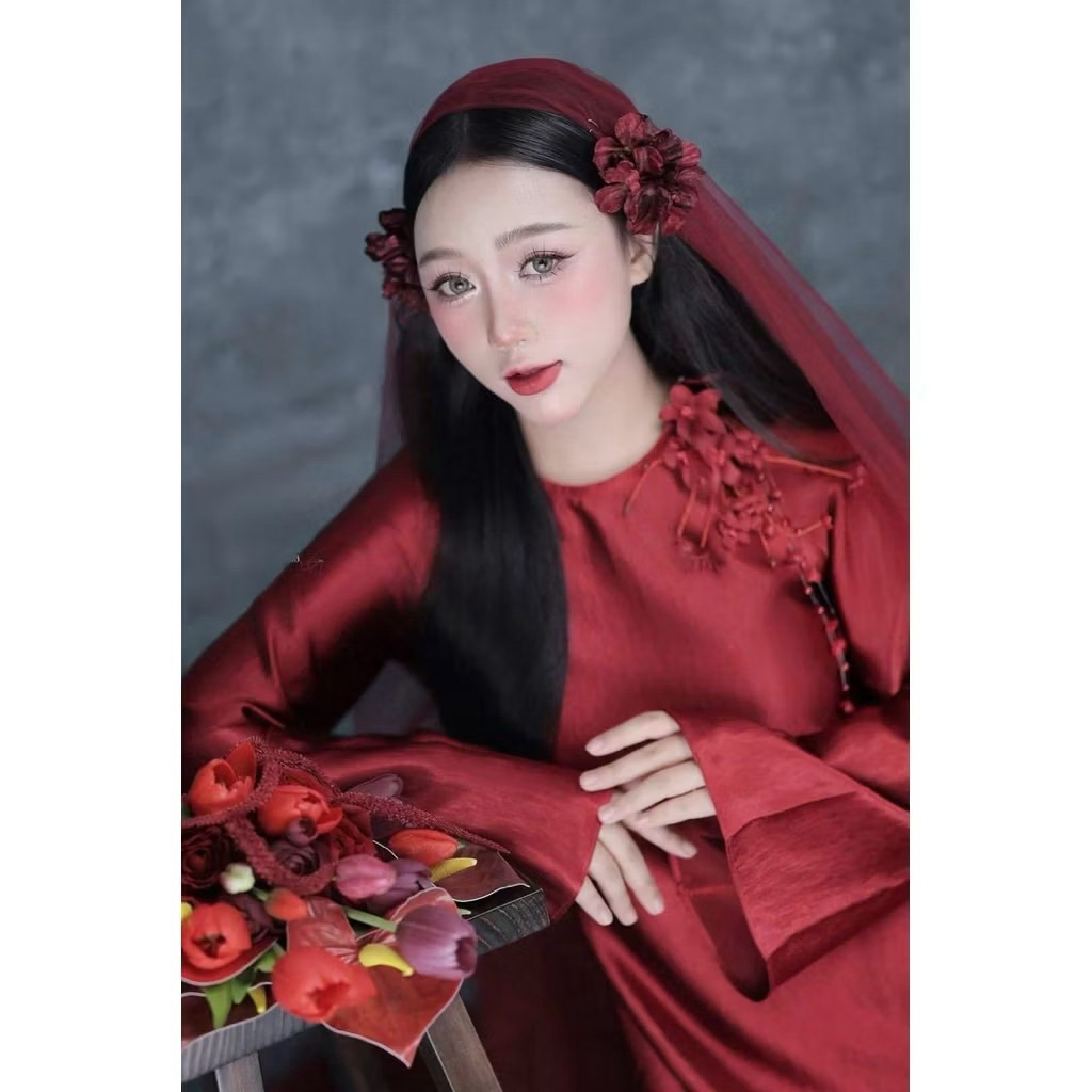 🍒🍒🍒Hoa cài tóc cô dâu đỏ cách tân-TB943|PHUKIENCUOIYENLINH