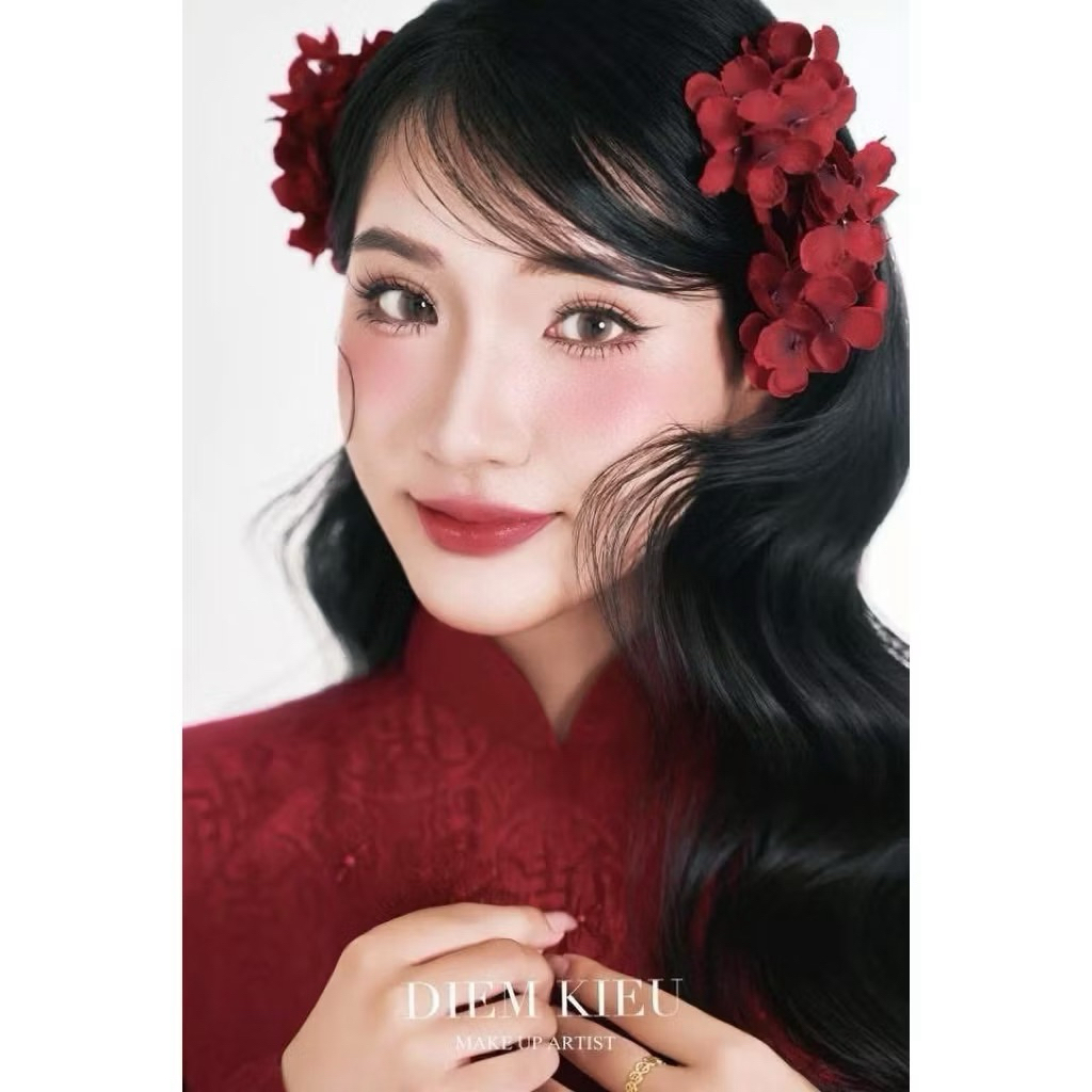 🍒🍒🍒Hoa cài tóc cô dâu đỏ cách tân-TB943|PHUKIENCUOIYENLINH