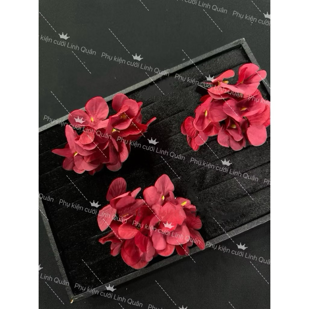 🍒🍒🍒Hoa cài tóc cô dâu đỏ cách tân-TB943|PHUKIENCUOIYENLINH