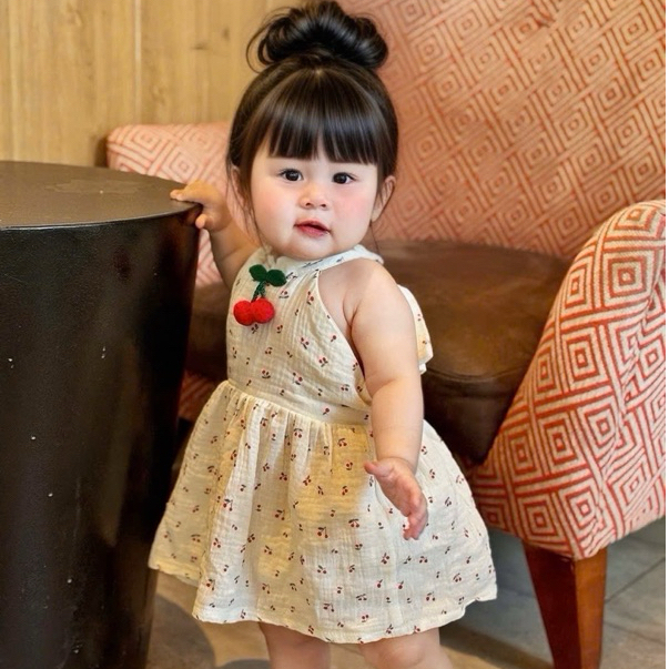 Váy Yếm Xô Hàn Muslin Cao Cấp Cho Bé Gái Nhà Liena'S Closet