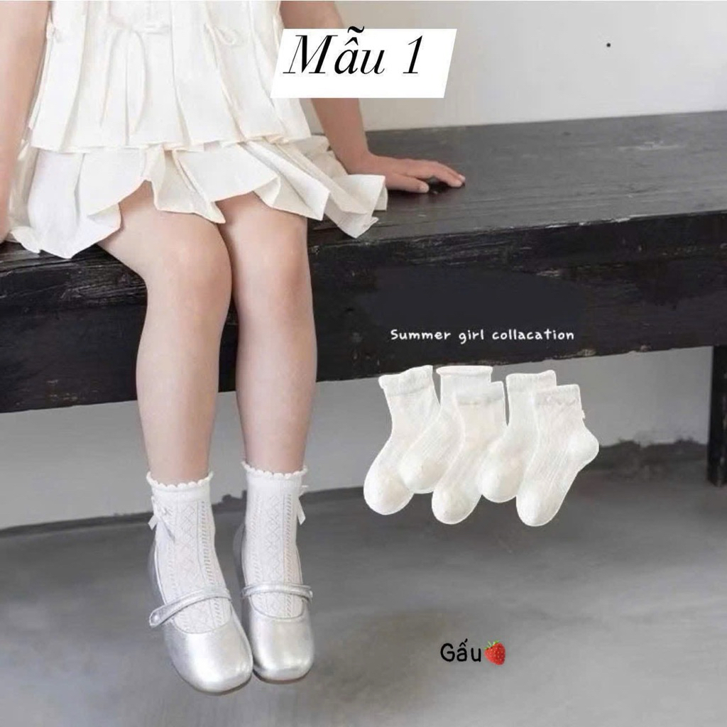 Set 5 đôi tất ren bèo cho bé