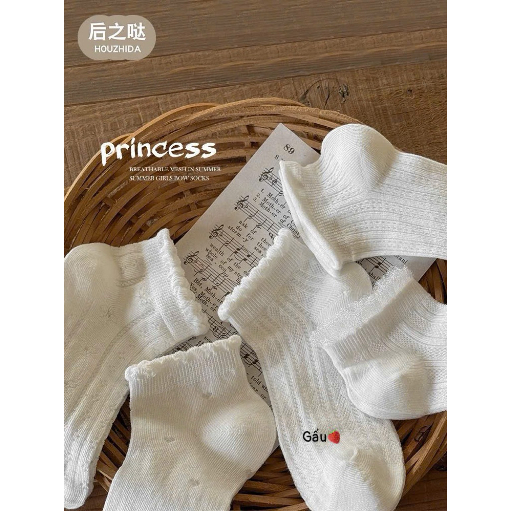 Set 5 đôi tất ren bèo cho bé