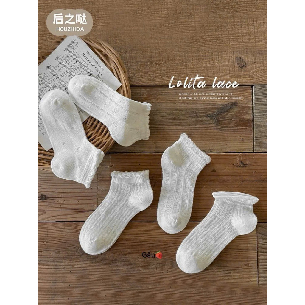 Set 5 đôi tất ren bèo cho bé