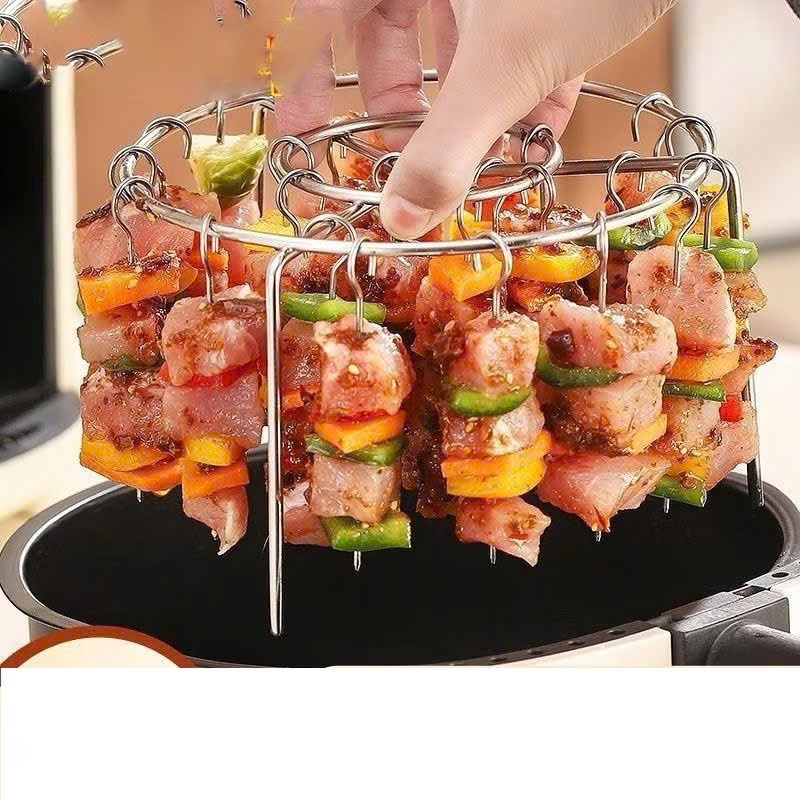 Giá Inox Tròn 24 Xiên Que Để Nồi Chiên Không Dầu An Toàn Sức Khỏe