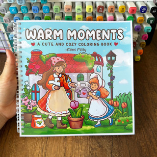 Bộ Tranh Tô Màu Warm Moments 42 Tranh, Giấy dày 200gsm Quyển A4 A5, Phù Hợp Màu Marker, Acrylic, Chì Màu, Sáp Màu