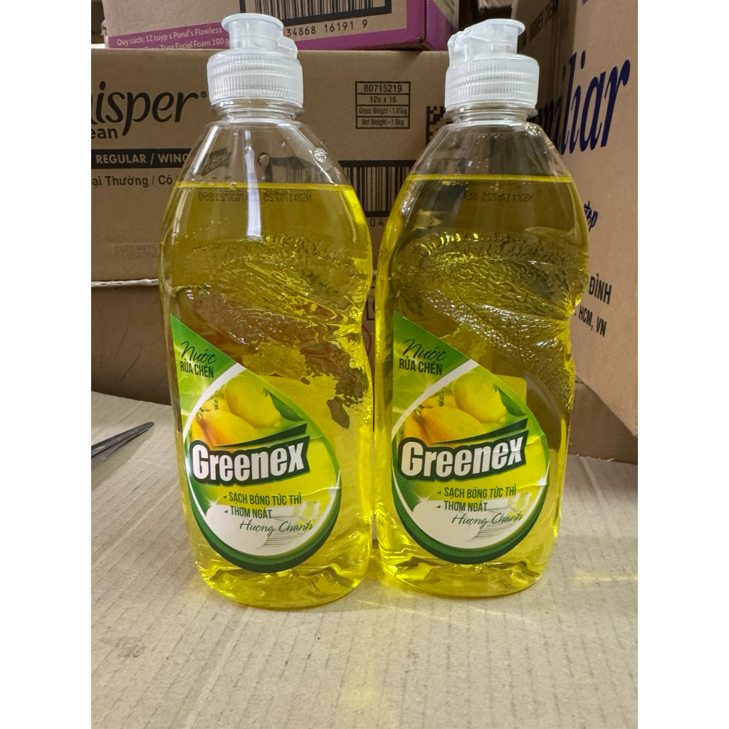 Nước rửa chén thiên nhiên An toàn da tay Greenex 400g