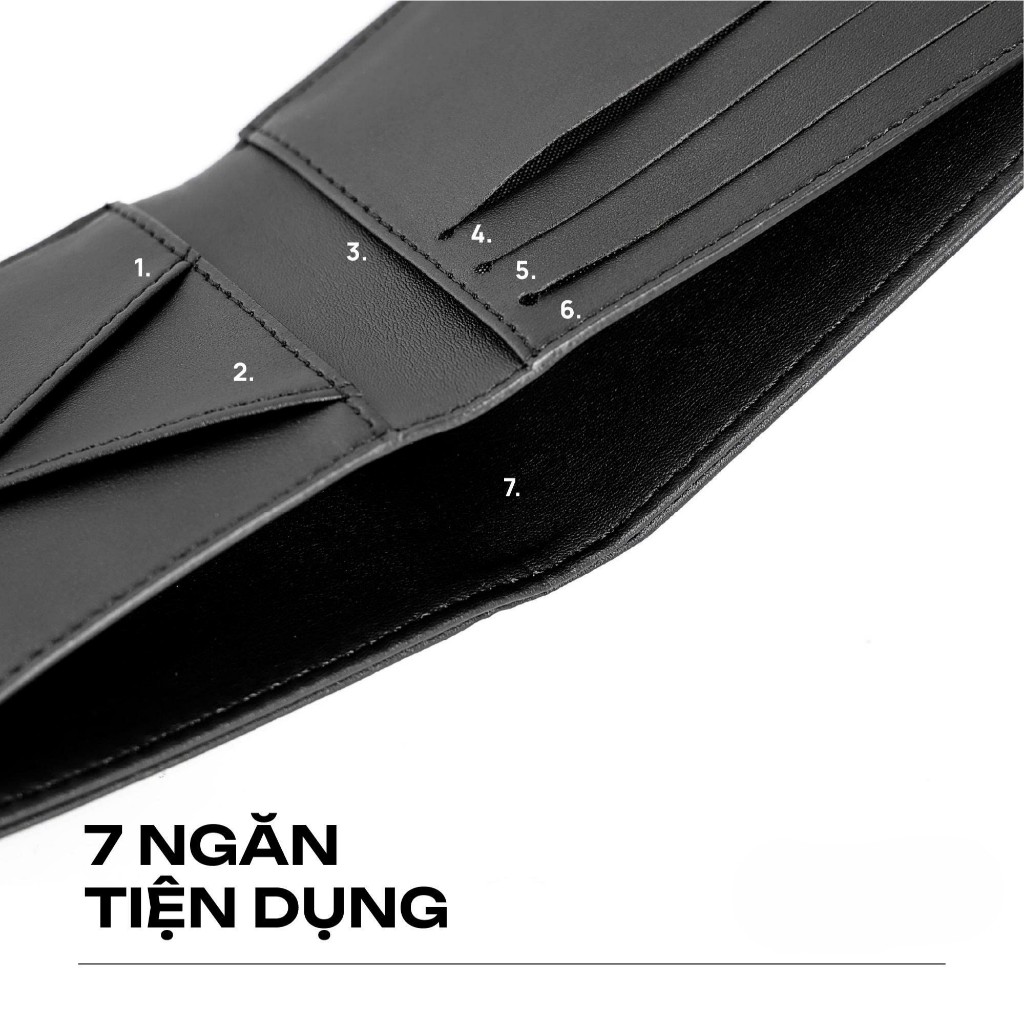Ví Da PU Nam Signature Bóp Đựng Tiền Thẻ Dập Chìm Cao Cấp Chính Hãng | CELESA