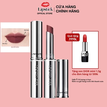 Son MAC Locked Kiss 24HR Lipstick - 52 Tím Hồng Chính Hãng Lipstick Offical Store
