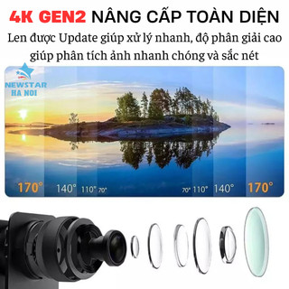 Camera Gopro Pocket mini, Máy quay cầm tay 4K đa chức năng, Máy ảnh mini quay lại mọi hành trình