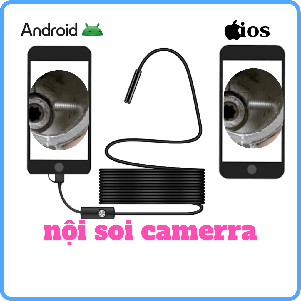 (Nội soi camera) dây camera dài chiếu soi lấy đồ vật góc khó kết nối ...