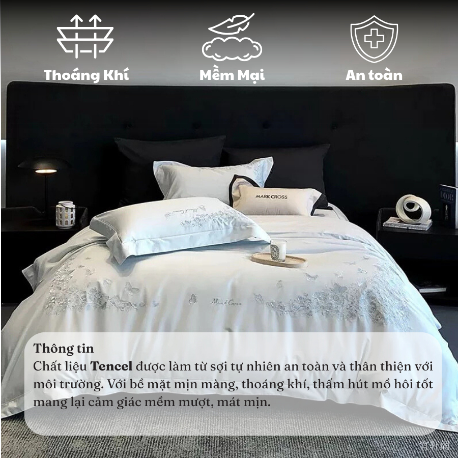 (TỔNG HỢP 17) Bộ chăn ga gối markcross cao cấp mềm mại MemMinbedding Luxury họa tiết tinh xảo đẳng cấp