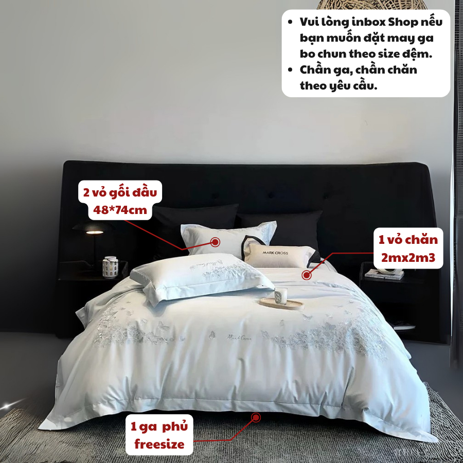 (TỔNG HỢP 17) Bộ chăn ga gối markcross cao cấp mềm mại MemMinbedding Luxury họa tiết tinh xảo đẳng cấp