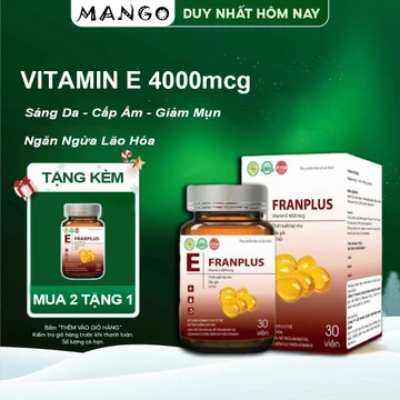 Viên Uống Vitamin E Làm Sáng Da Làm Đẹp Da Chuyên Sâu Chống Lão Hóa Vitamin E FRANPLUS 4000mcg