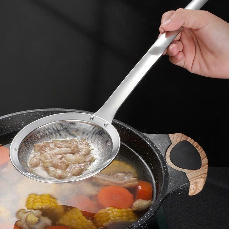Rây lọc, Muôi Vớt Bọt KINSGEM by Chockmen Inox Dày Dặn Muỗng Vớt Váng Mỡ Dụng Cụ Lọc Cặn Rây Cháo Dùng Cho Nhà Bếp