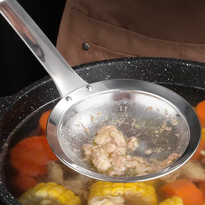 Rây lọc, Muôi Vớt Bọt KINSGEM by Chockmen Inox Dày Dặn Muỗng Vớt Váng Mỡ Dụng Cụ Lọc Cặn Rây Cháo Dùng Cho Nhà Bếp
